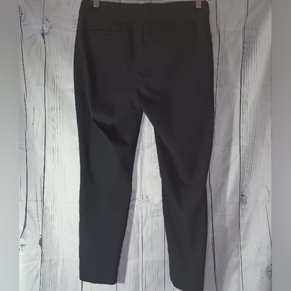 Loft High Waist Curvy Skinny Black Pants with Gold Button Accents - Picture 10 of 10